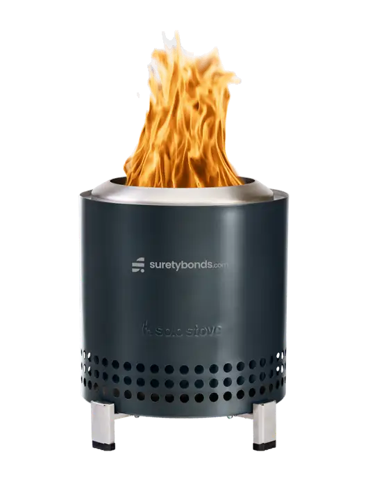 Solo Stove Gunmetal Metallic Mesa XL w/SuretyBonds.com Logo