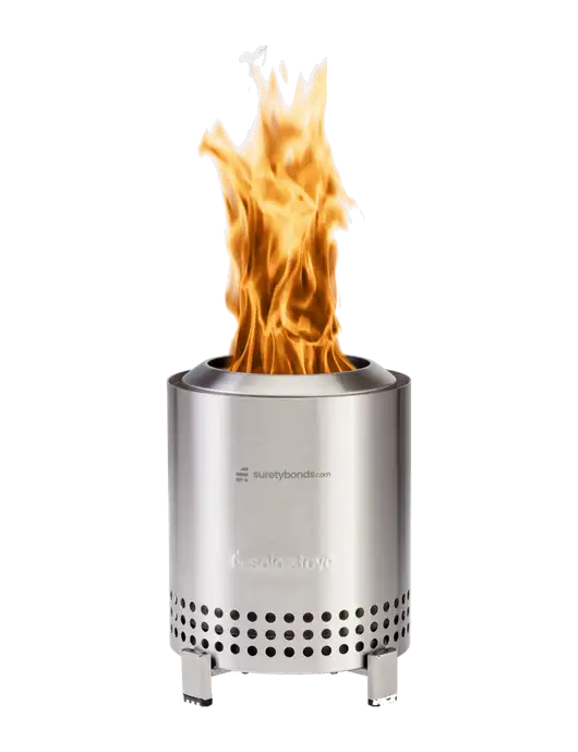 Solo Stove Stainless Steel Mesa  w/SuretyBonds.com Logo
