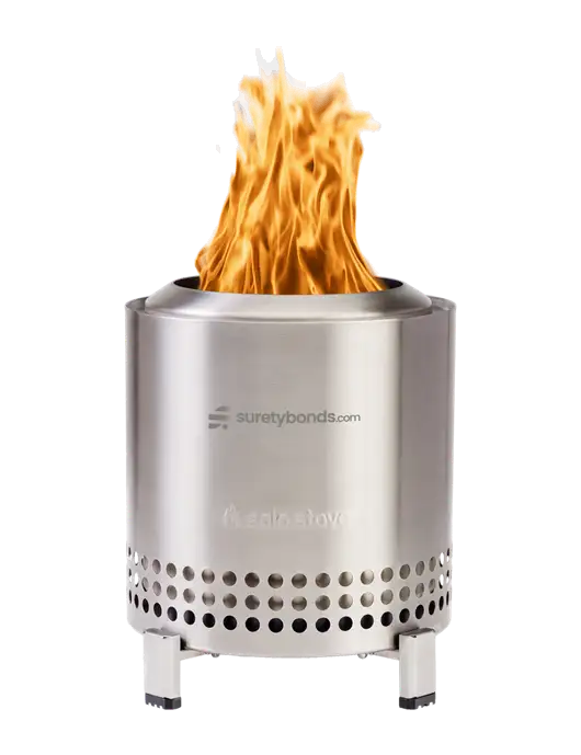 Solo Stove Stainless Steel Mesa XL w/SuretyBonds.com Logo