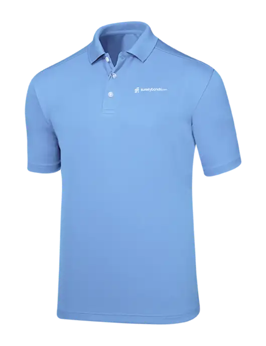 Callaway Core Light Blue Performance Polo w/SuretyBonds.com Logo