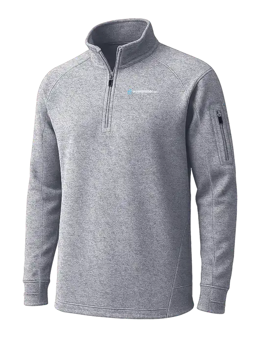 Grey Heather Tech Fleece 1/4 Zip Pullover w/SuretyBonds.com Logo