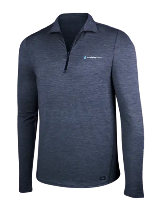 OGIO Blue Indigo Heather Endurance Force 1/4 Zip w/SuretyBonds.com Logo