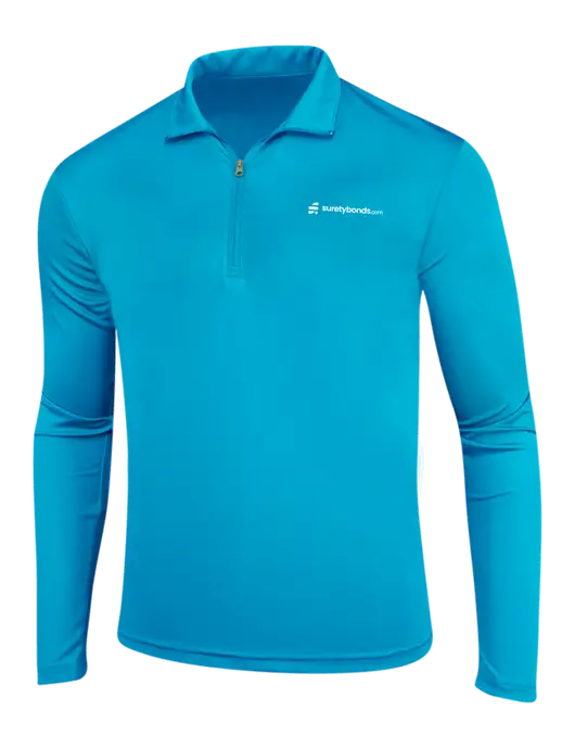 Sapphire Blue PosiCharge Competitor 1/4 Zip Pullover w/SuretyBonds.com Logo