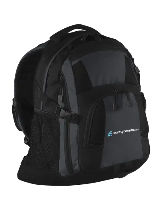 Urban Black/Grey/Black Laptop Backpack w/SuretyBonds.com Logo