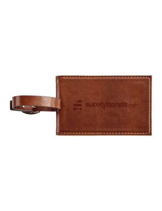 Fabrizio Brown Executive Luggage Tag w/SuretyBonds.com Logo