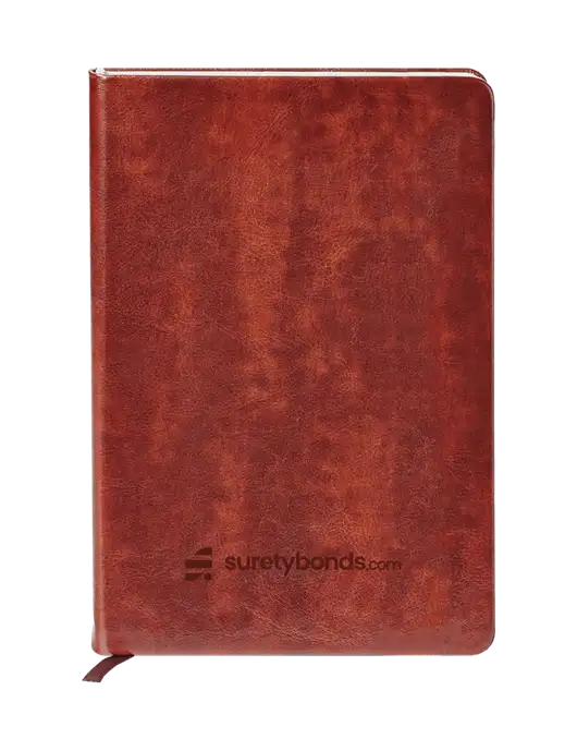 Fabrizio Brown Hard Cover 5.75 x 8.3 Journal w/SuretyBonds.com Logo