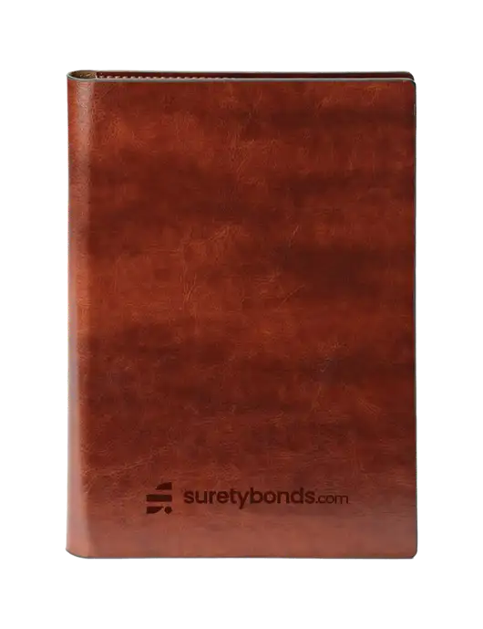 Fabrizio Brown 7 x 9.625 Padfolio & Notepad w/SuretyBonds.com Logo