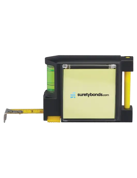 Combo Yellow Tape Measure and Level w/SuretyBonds.com Logo