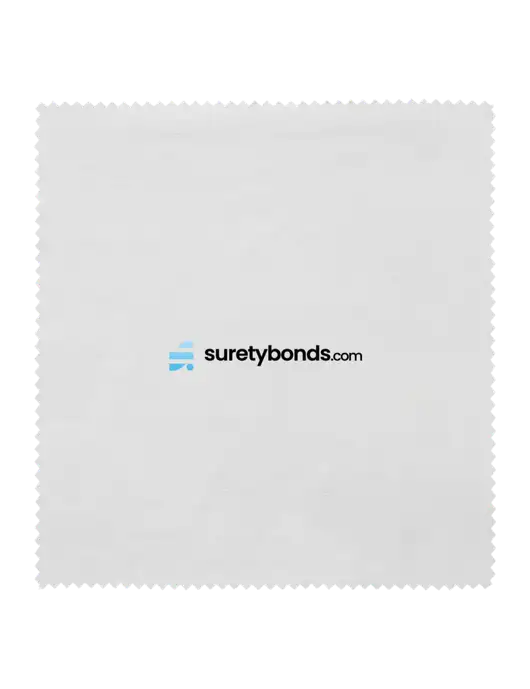 Microfiber Cleaning Cloth, 6 x 6 w/SuretyBonds.com Logo