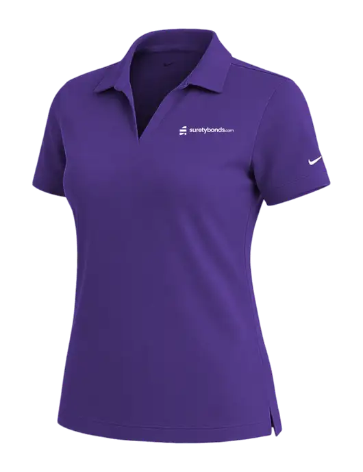 NIKE Purple Womens Dri-Fit Micro Pique Polo w/SuretyBonds.com Logo