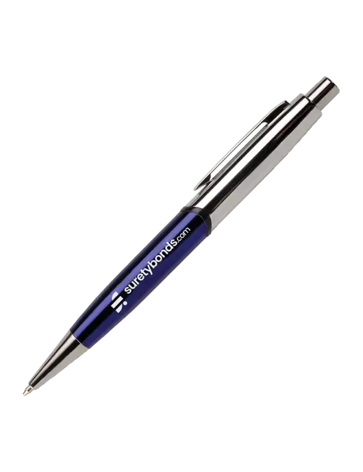 Chimera Blue Pen - Black Ink w/SuretyBonds.com Logo