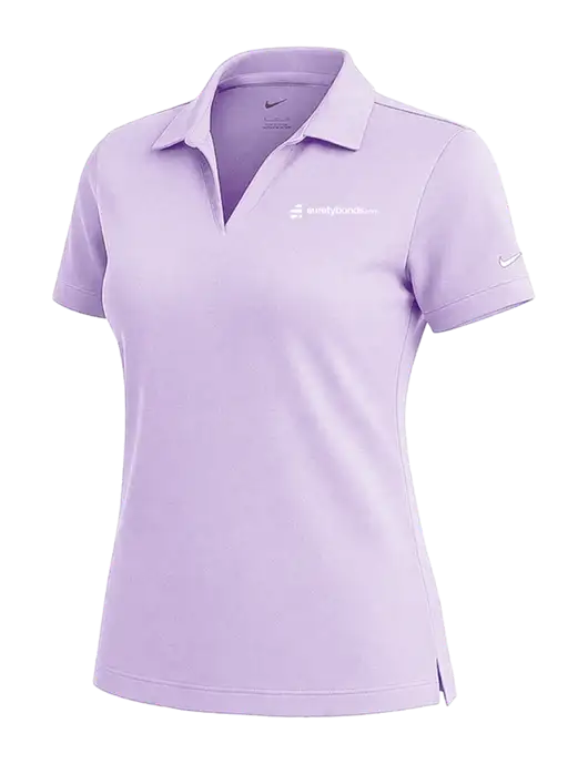 NIKE Light Purple Womens Dri-Fit Micro Pique Polo w/SuretyBonds.com Logo