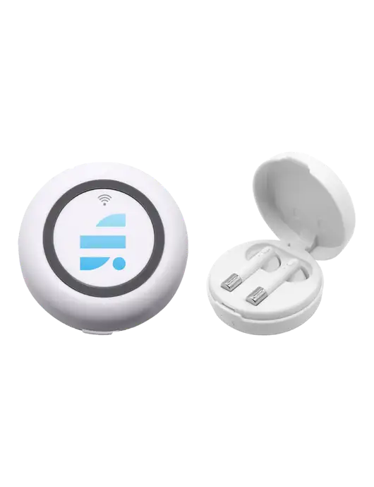 Harmony White Wireless Earbuds and Charging Pad w/SuretyBonds.com Icon