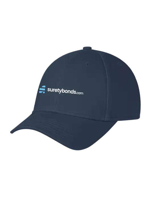 Navy Structured Cap Hook & Loop w/SuretyBonds.com Logo
