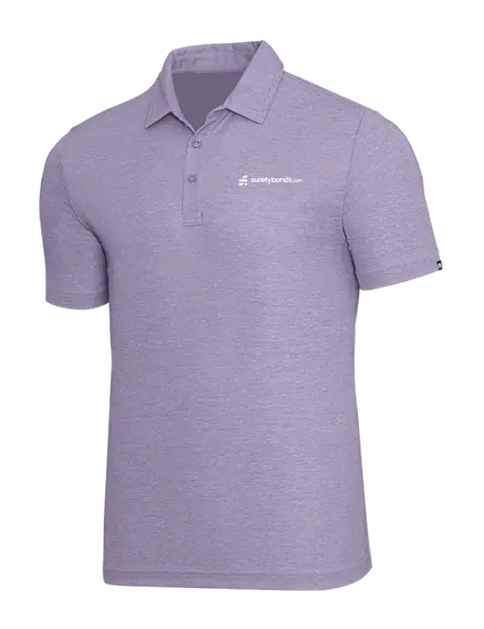 TravisMathew Light Purple Heather Oceanside Polo w/SuretyBonds.com Logo
