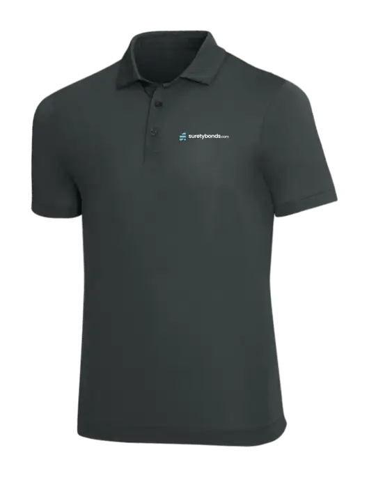 Mercer+Mettle Dark Grey Stretch Jersey Polo w/SuretyBonds.com Logo