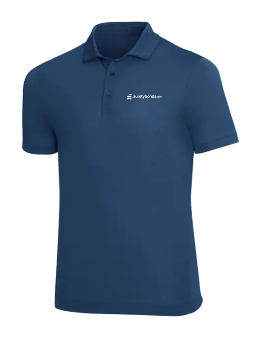 Mercer+Mettle Very Dark Sapphire Blue Stretch Jersey Polo w/SuretyBonds.com Logo
