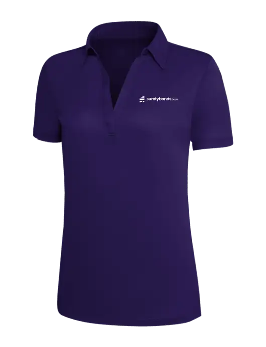 Purple Silk Touch Womens Performance Polo w/SuretyBonds.com Logo