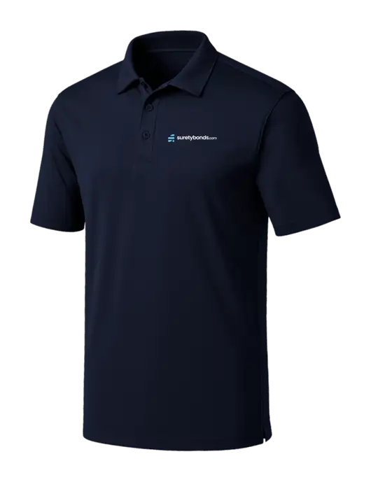 Navy Silk Touch Performance Polo w/SuretyBonds.com Logo