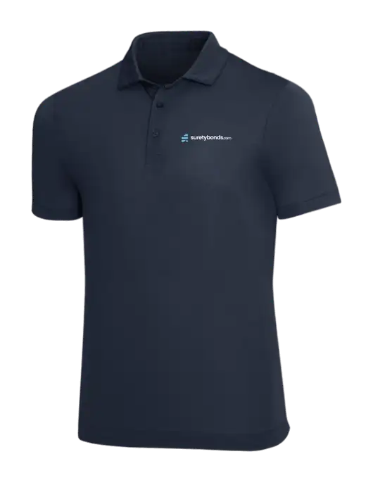 Mercer+Mettle Navy Stretch Jersey Polo w/SuretyBonds.com Logo
