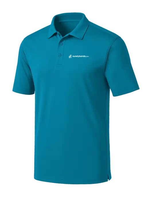 Sapphire Blue Silk Touch Performance Polo w/SuretyBonds.com Logo