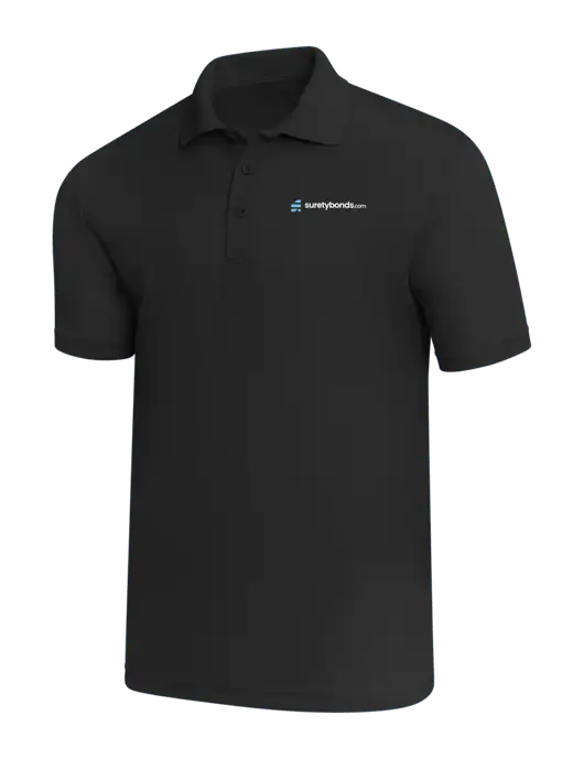 Black PosiCharge RacerMesh Polo w/SuretyBonds.com Logo