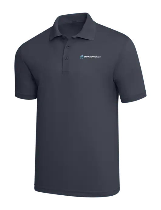 Dark Grey PosiCharge RacerMesh Polo w/SuretyBonds.com Logo