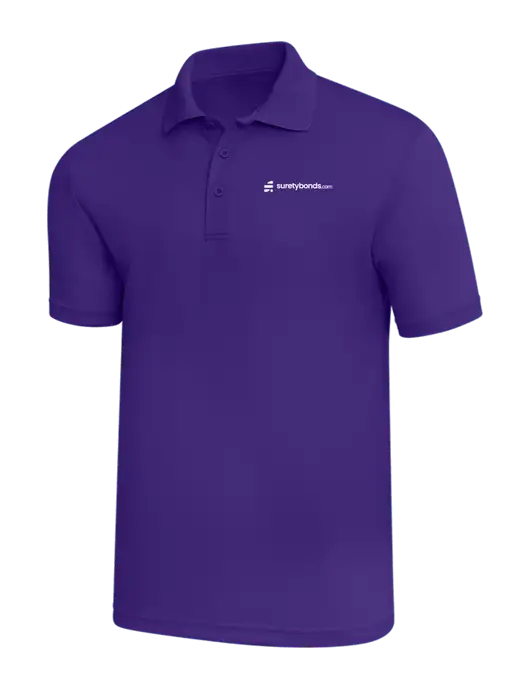 Purple PosiCharge RacerMesh Polo w/SuretyBonds.com Logo