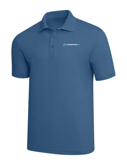 Slate Blue PosiCharge RacerMesh Polo w/SuretyBonds.com Logo