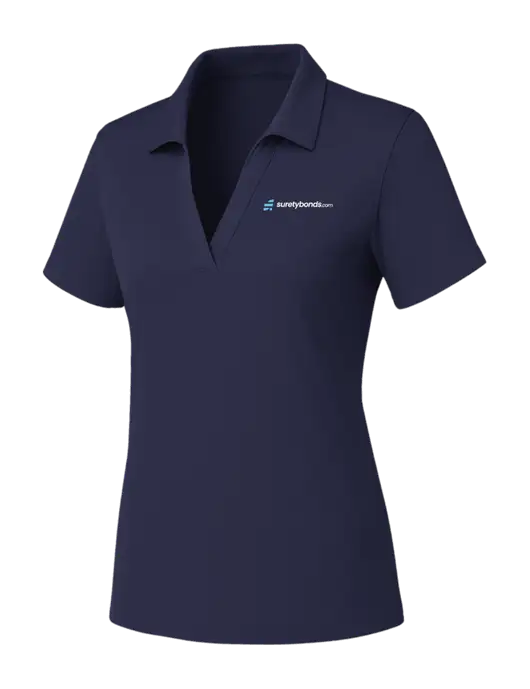 Womens Navy PosiCharge RacerMesh Polo w/SuretyBonds.com Logo