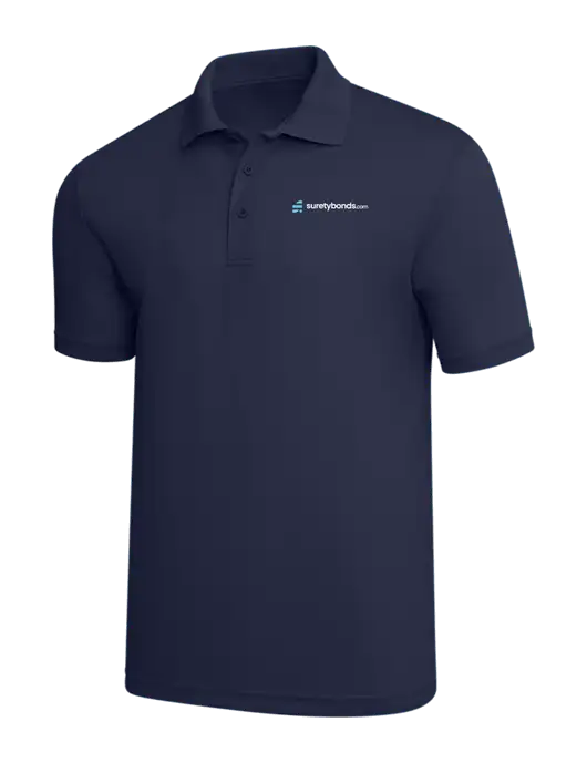 Navy PosiCharge RacerMesh Polo w/SuretyBonds.com Logo