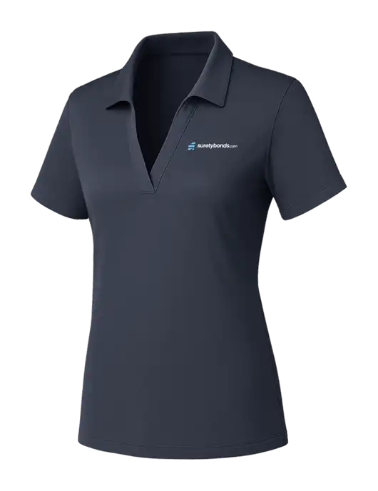Womens Dark Grey PosiCharge RacerMesh Polo w/SuretyBonds.com Logo