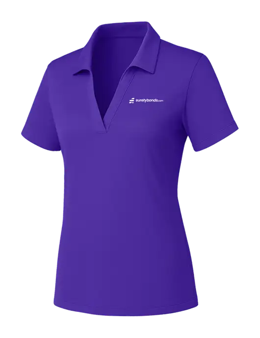 Womens Purple PosiCharge RacerMesh Polo w/SuretyBonds.com Logo