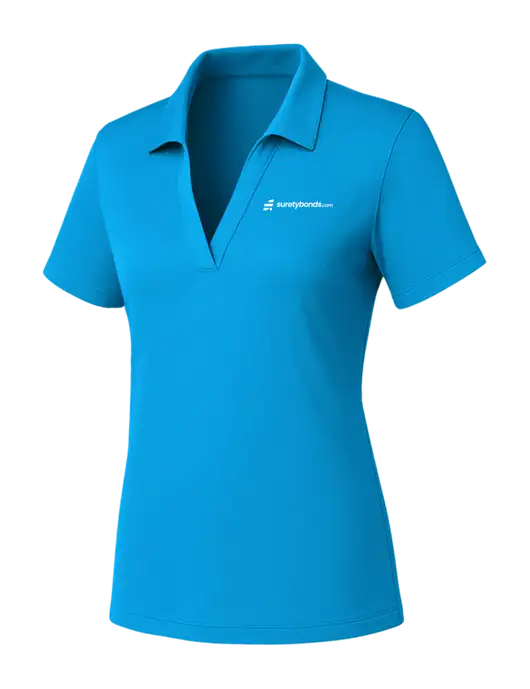 Womens Sapphire PosiCharge RacerMesh Polo w/SuretyBonds.com Logo