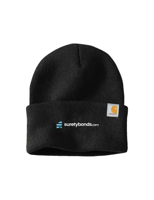 Carhartt Black Watch Cap 2.0 w/SuretyBonds.com Logo
