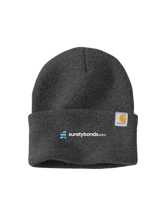 Carhartt Dark Grey Watch Cap 2.0 w/SuretyBonds.com Logo