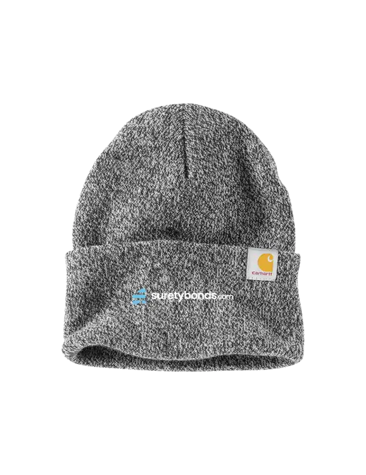Carhartt Medium Grey Heather Watch Cap 2.0 w/SuretyBonds.com Logo
