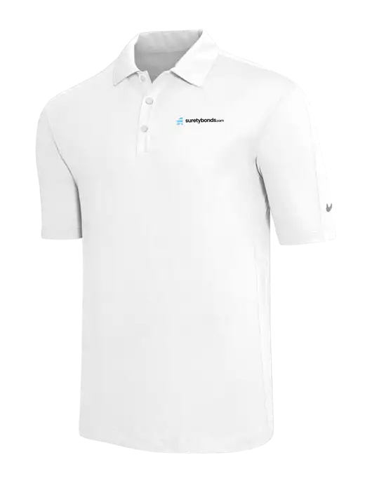 Nike White Tech Sport Dri-FIT Polo w/SuretyBonds.com Logo