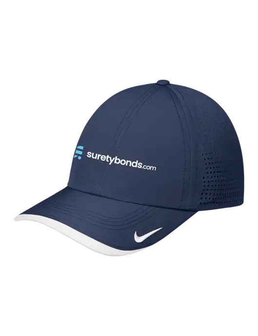 Nike Navy/White Dri-FIT Perforated Performance Cap w/SuretyBonds.com Logo