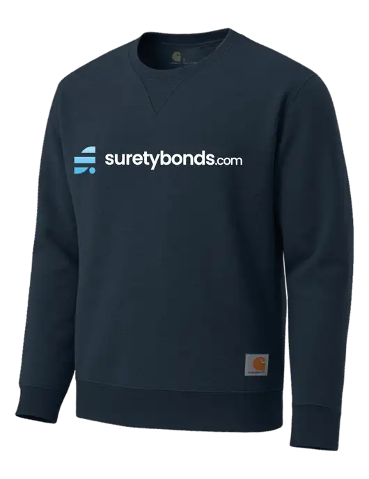 Carhartt Navy Midweight Crewneck Sweatshirt w/SuretyBonds.com Logo