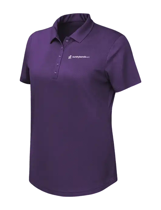 Callaway Womens Birdseye Purple Polo w/SuretyBonds.com Logo