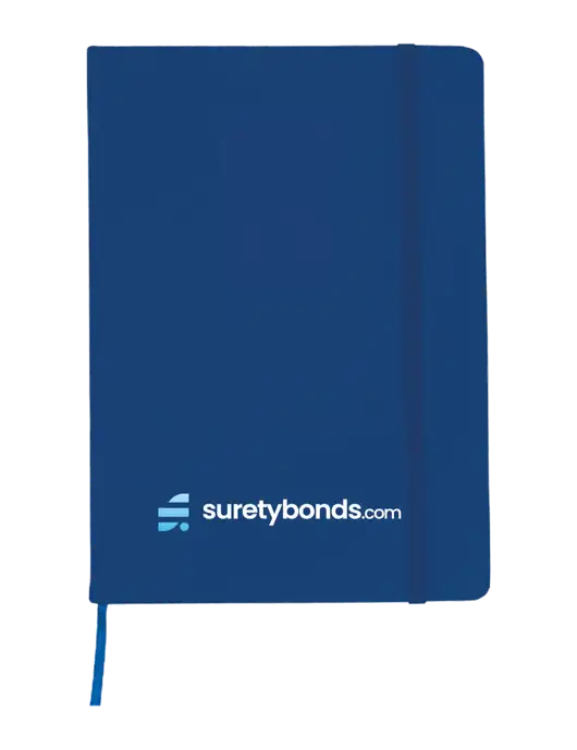 Light Navy Blue Comfort Touch Bound Journal 5" X 7" w/SuretyBonds.com Logo