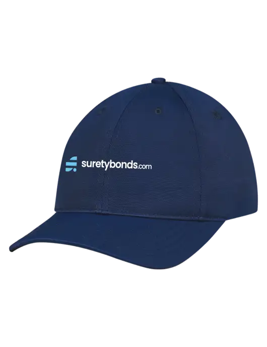 Navy Nylon Twill Performance Cap w/SuretyBonds.com Logo