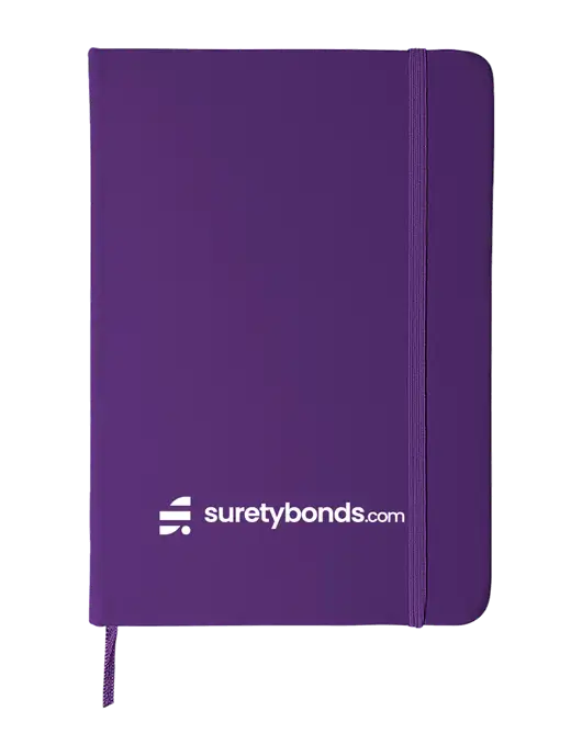 Purple Comfort Touch Bound Journal 5" X 7" w/SuretyBonds.com Logo