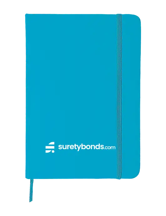 Light Blue Comfort Touch Bound Journal 5" X 7" w/SuretyBonds.com Logo