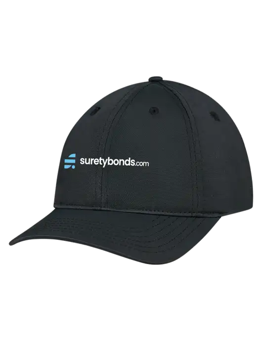 Black Nylon Twill Performance Cap w/SuretyBonds.com Logo