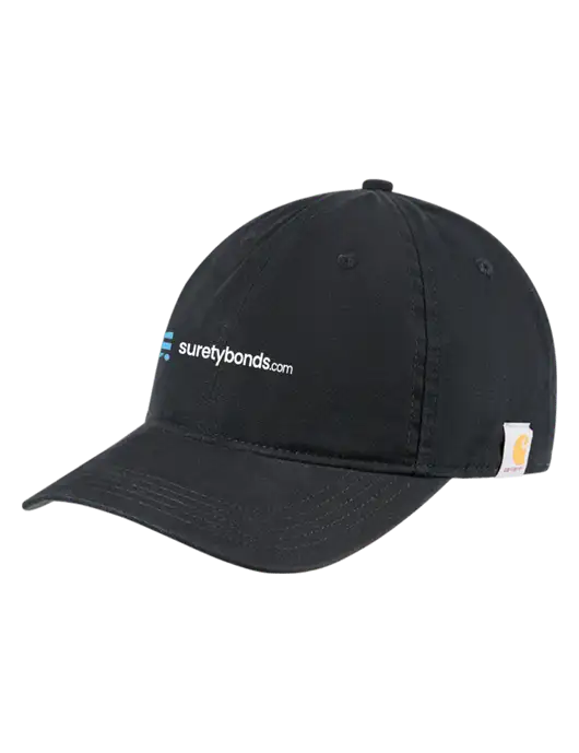 Carhartt Black Cotton Canvas Cap w/SuretyBonds.com Logo