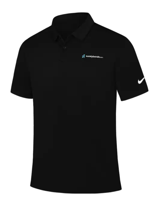 Nike Black Dry Essential Solid Polo w/SuretyBonds.com Logo