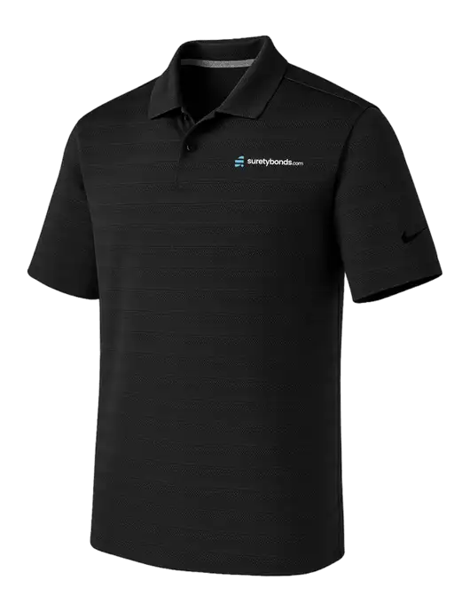 Nike Black Dri-FIT Vapor Jacquard Polo w/SuretyBonds.com Logo