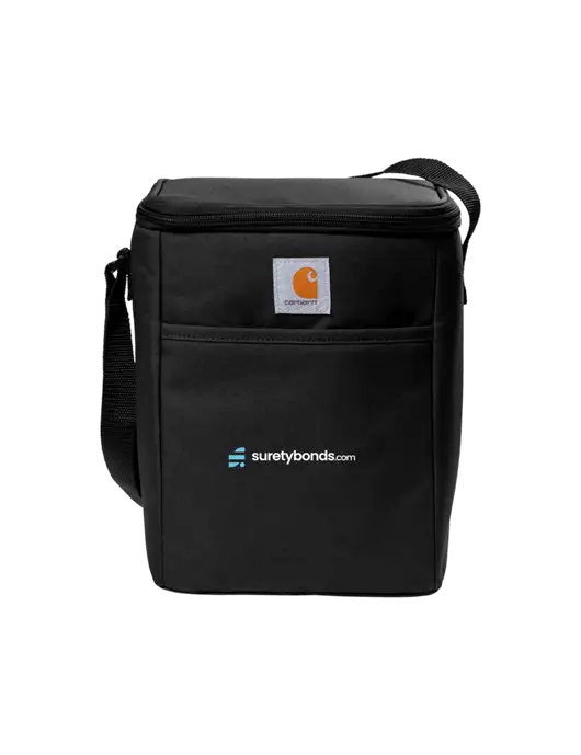 Carhartt Black Vertical 12-Can Cooler w/SuretyBonds.com Logo